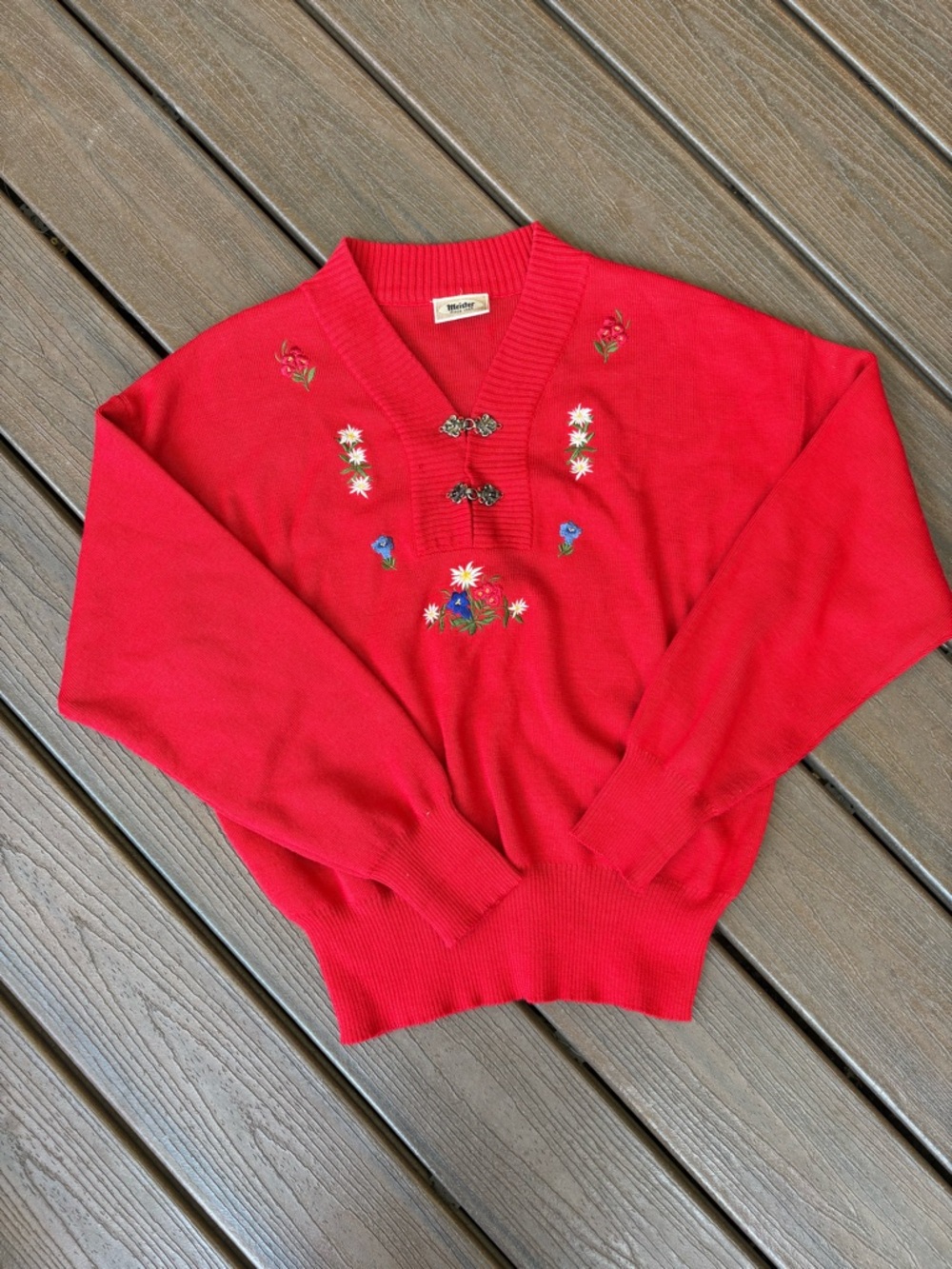 Vintage Meister Floral Knit Sweater